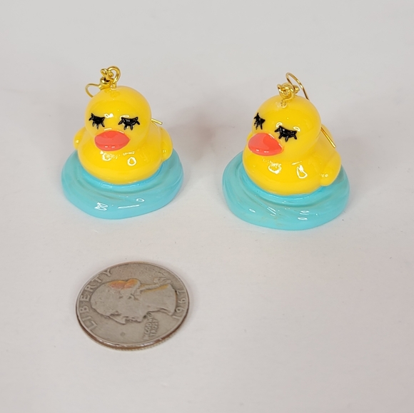Rubber Duckie Drop Earrings NWOT - Picture 3 of 4
